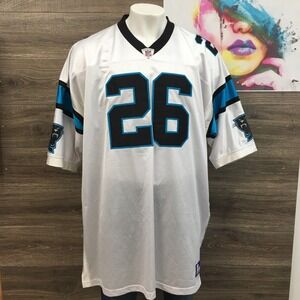 VINTAGE Reebok NFL Carolina Panthers DeShaun Foster 26 Jersey White Mens Size 60